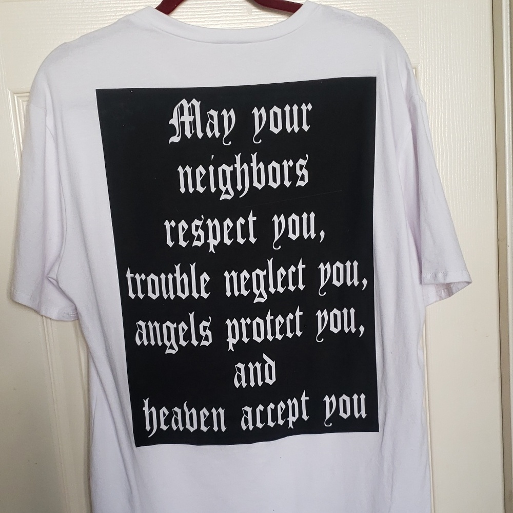 Long White Graphic Tshirt Tunic Dress Tee